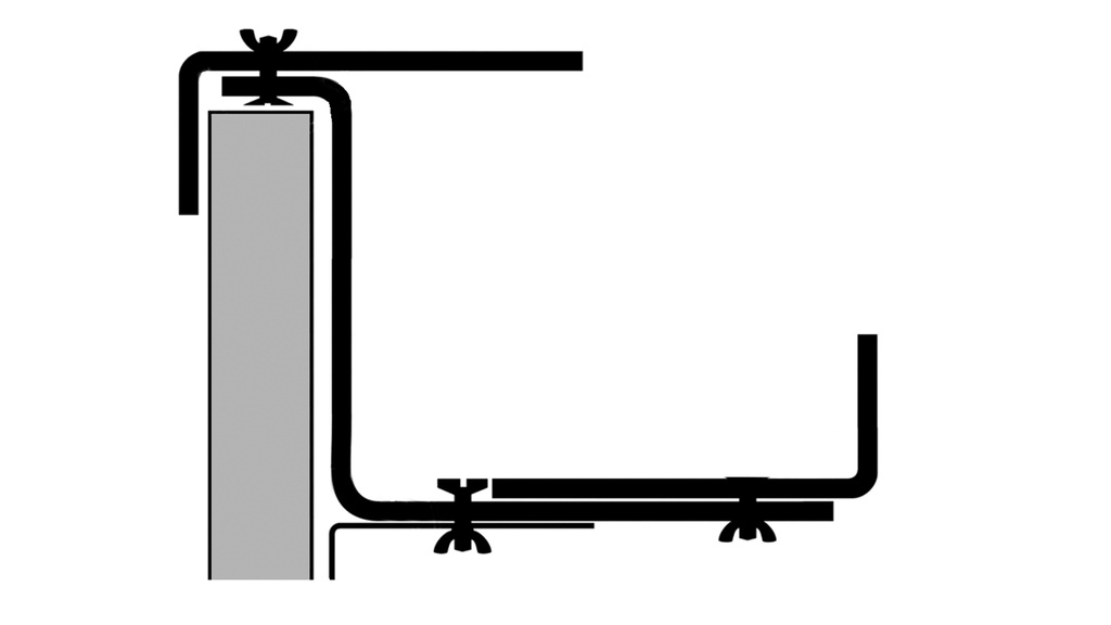 Blumenkastenhalter mit Abstützwinkel braun