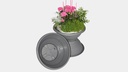 Blumenschale mit Bodenlöcher anthrazit ø 25 cm
