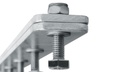 Klemmschiene Aluminium flach 70 cm
