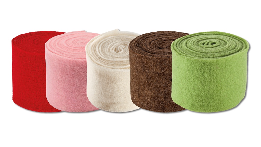 Filz rot, 15 cm breit, Rolle à 5 m