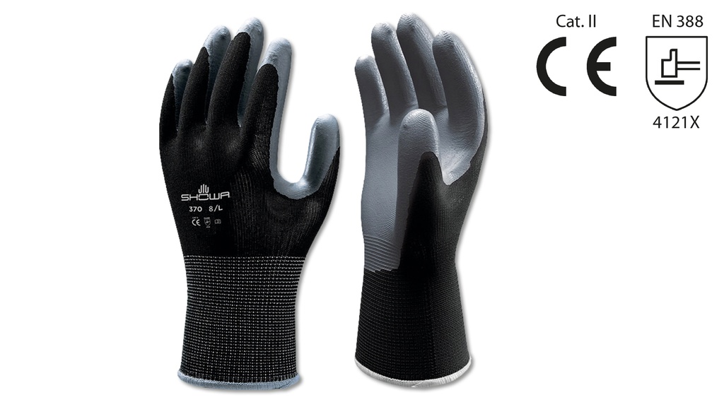 Gants de protection SHOWA noirs, taille 9/XL