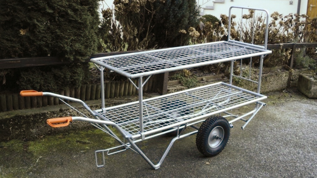2eme niveau grillagé pour chariot horticole grillagé à 2 roues 240.060