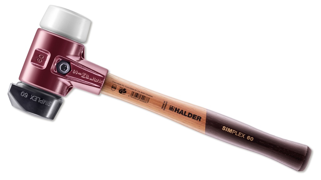 Maillet SIMPLEX ø 60 mm noir avec pied intégré/blanc