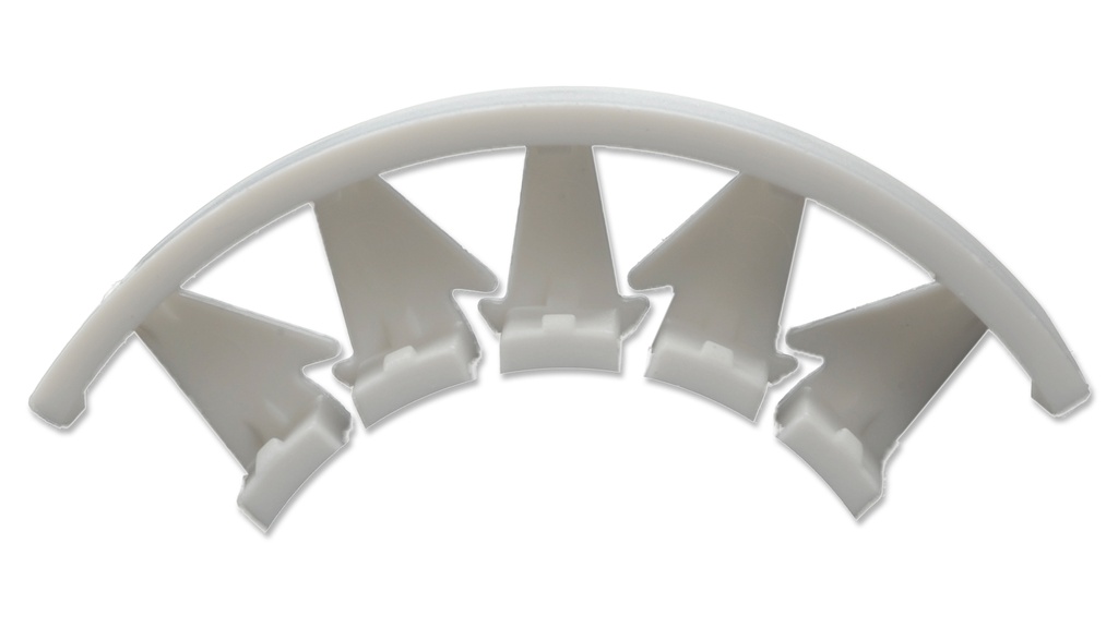 Renfort demi lune 6 mm blanc, flexible court, 500 pièces