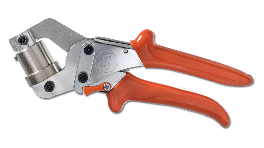 Presse à oeillets portative LÖWE, oeillets Ø intérieur 11 mm, longueur 20 cm