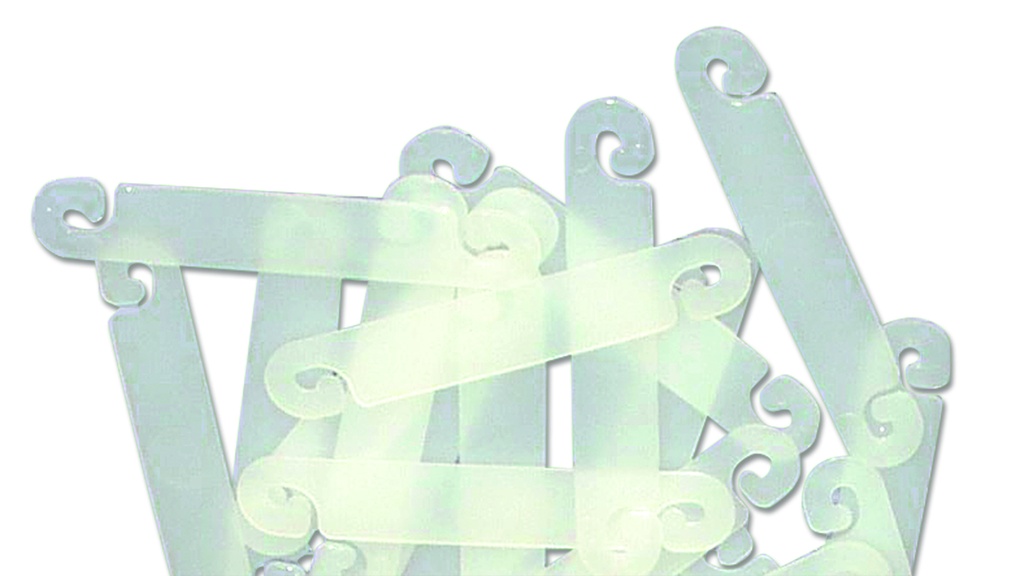 Staudenhalter Plastik, 6 cm lang, Beutel à 100 Stück