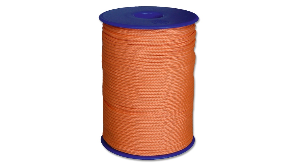 Trassierschnur Polyester, orange fluoreszierend, ø 2.5 mm, 100 m