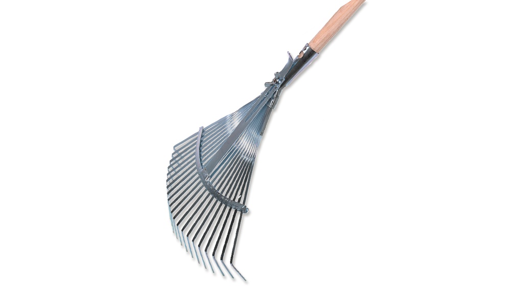 Balai à feuilles avec manche, largeur réglable de 31-43 cm