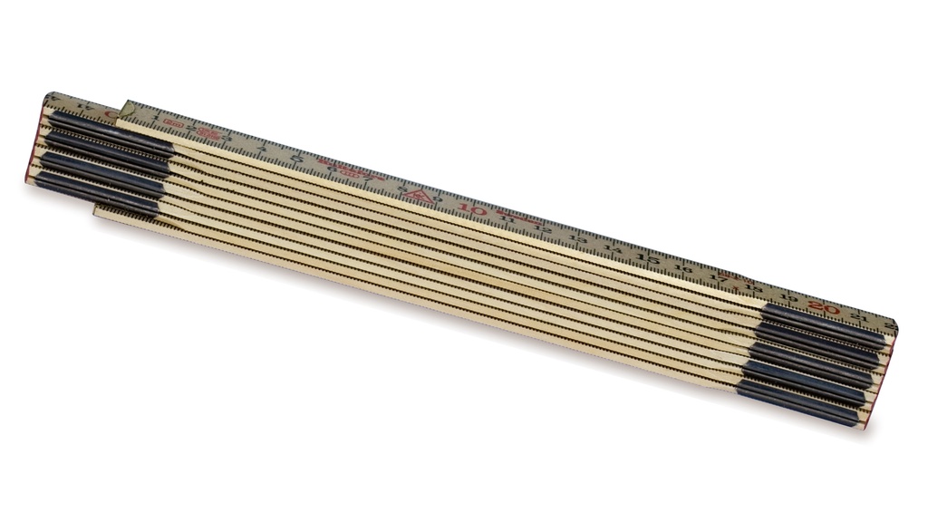 Mètre suédois original en bois bouleau, 10 branches, 2 m
