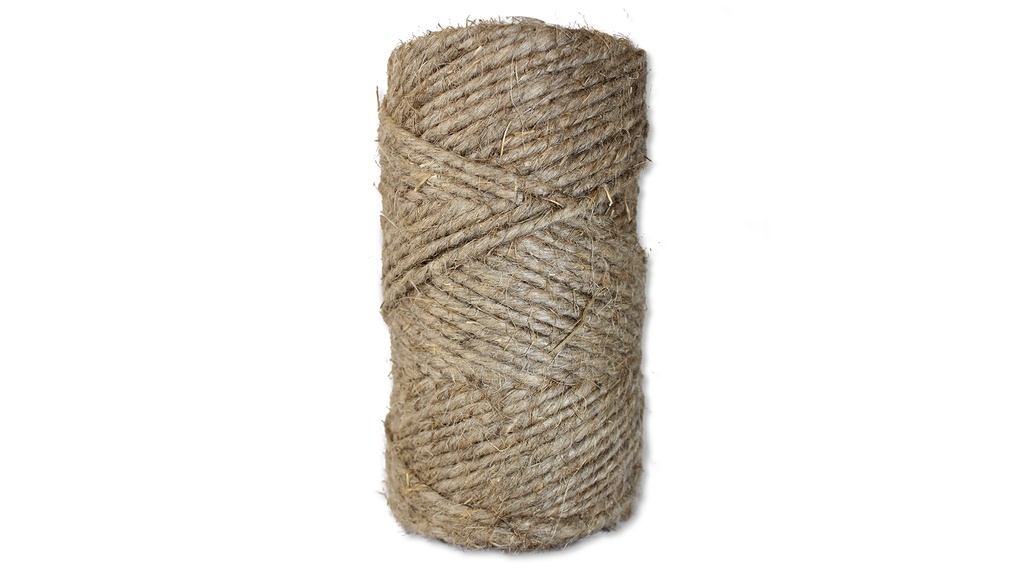 Ficelle en fibre naturelle en lin, Ø 3.5 mm, bobine de env. 500 g, environ 100 m