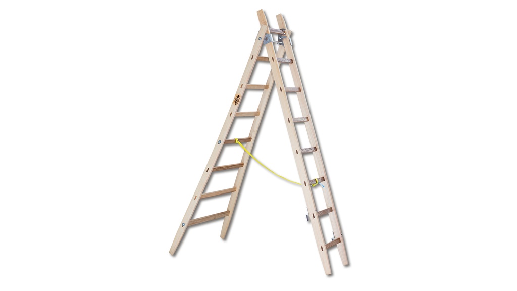 Leiter GUBLER aus Holz, 2 x 11 Sprossen, 5.23 m