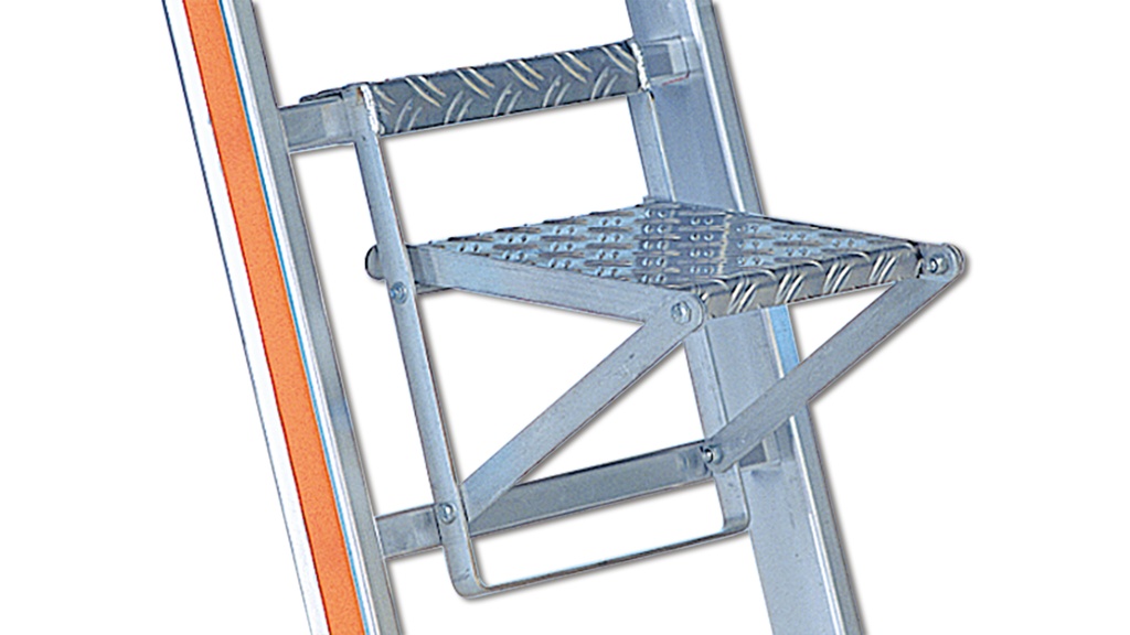 Plate-forme pour accrocher, pliable, en aluminium