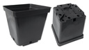 Conteneurs rectangulaires noirs 16 x 16 x 16 cm, 96 pièces