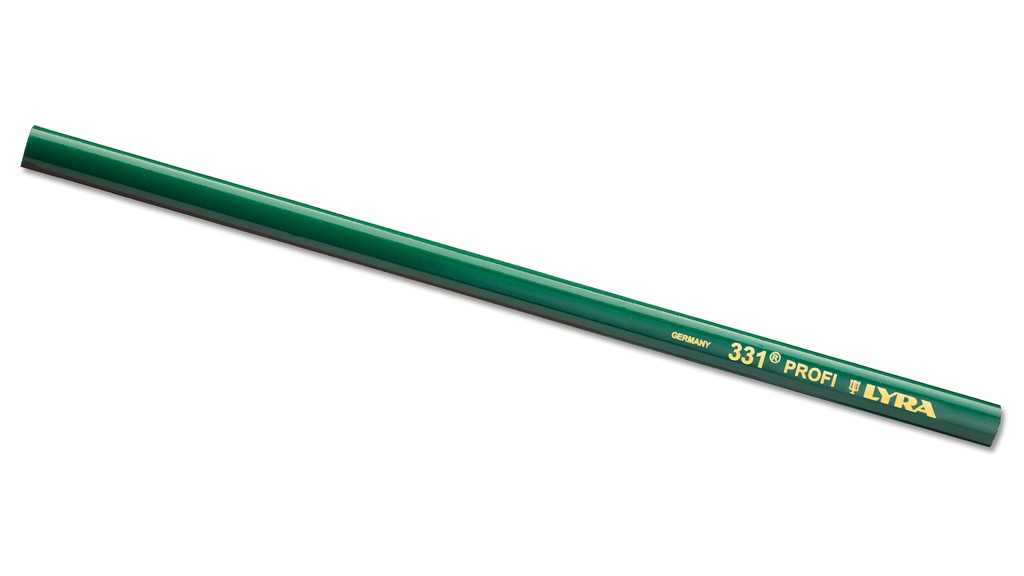 Crayon tailleur de pierre LYRA, verni vert, ovale, longueur 30 cm