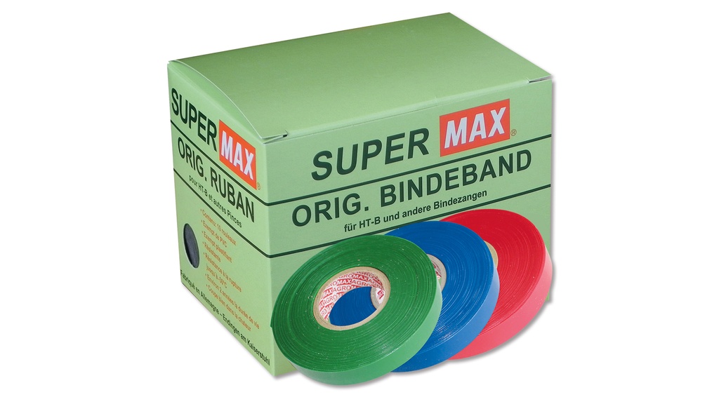 Ruban SUPER MAX bleu, épaisseur 0.20 mm, 20 m, 10 rouleaux