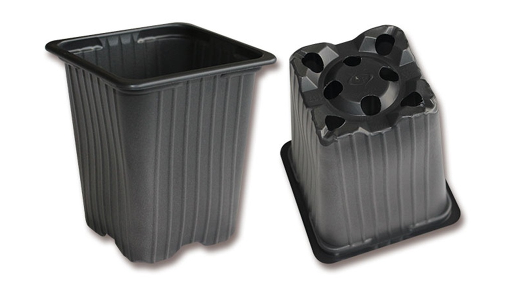 Vierecktopf DESCH Range 5° schwarz 7 x 7 x 8 cm, 3528 Stück