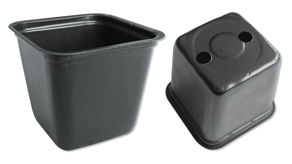 Pot carré VEFI noir 6 x 6 x 5.5 cm