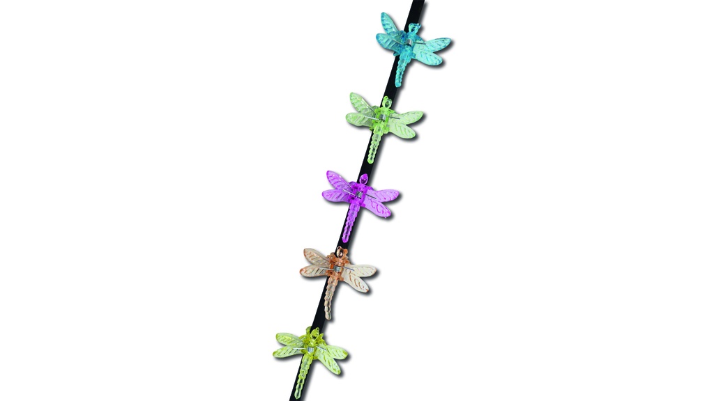 Clip orchidée libellule couleur bleu
