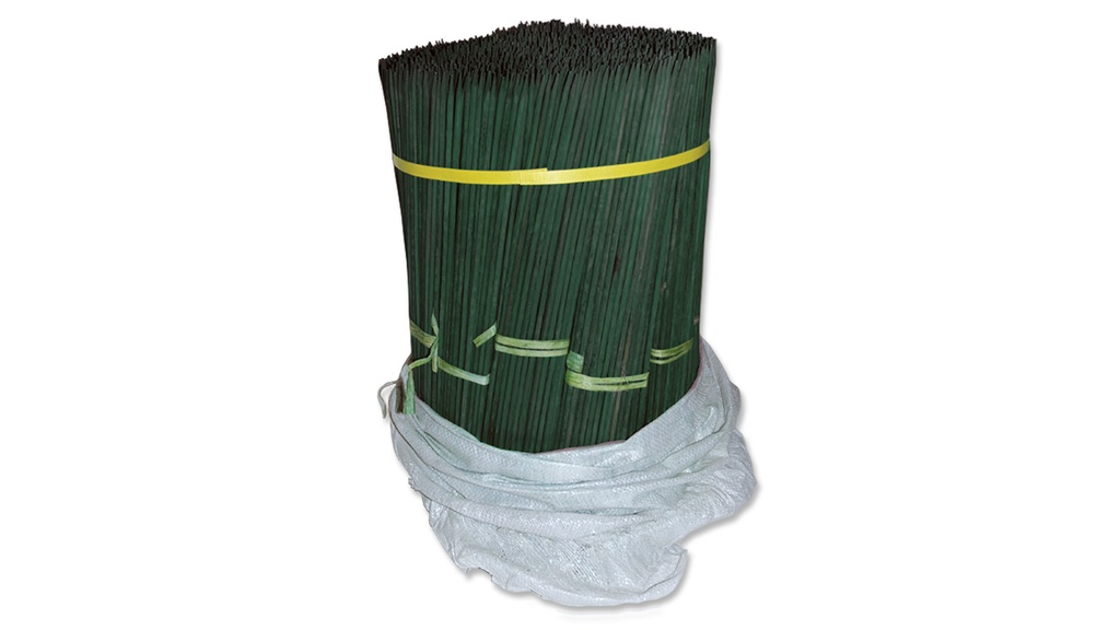 Bambou refendu couleur vert, 35 cm, ø 4.5 mm, botte de 5000 pièces