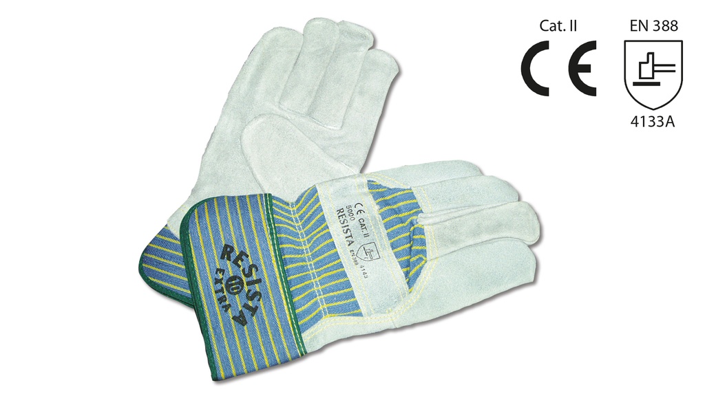 Gants de travail en cuir croûte de boeuf, taille 10