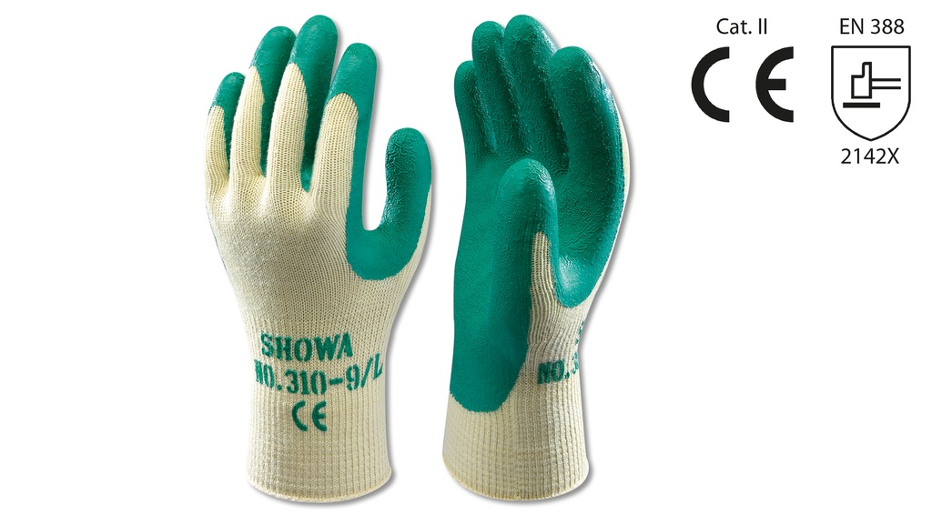 Schutzhandschuhe SHOWA grün, Grösse 9/L