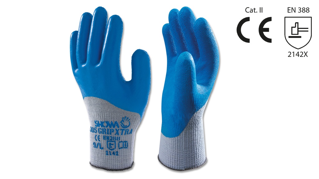 Gants de protection SHOWA GRIP XTRA bleu, taille 8/M