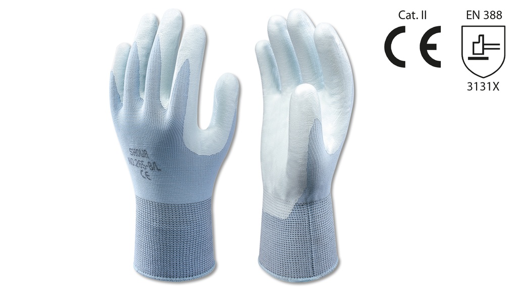 Gants de protection SHOWA 265, bleu-claire, taille 6/S