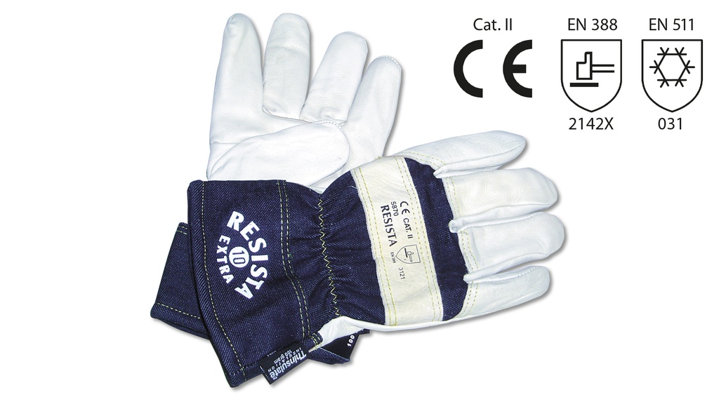 Gant de travail d’hiver, cuir fleur de boeuf, taille 10