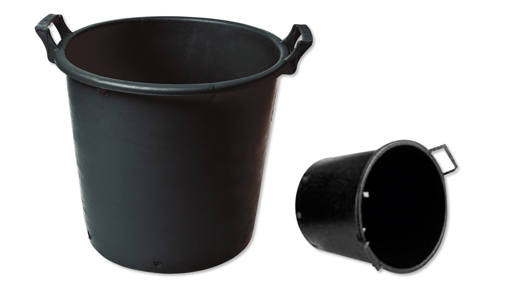 Container schwarz 80 lt, mit seitlichen Griffen