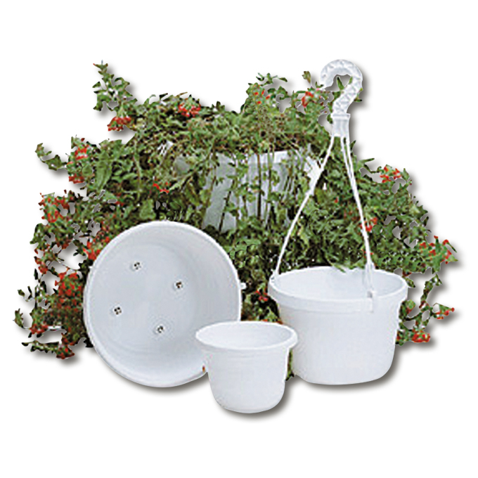 Suspensions pour plantes PRINCESS blanc, 20 cm ø