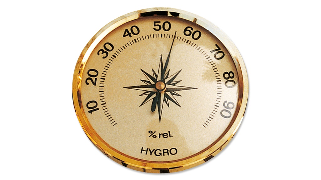 Hygromètre, 7 cm ø, monture nickelée