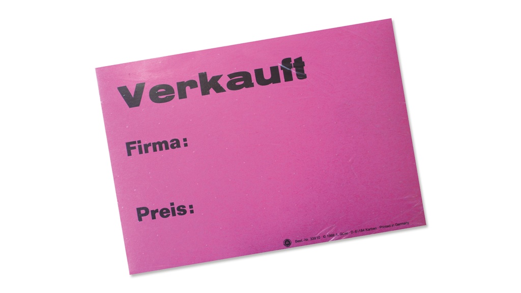 "Verkauft" - blocs A6