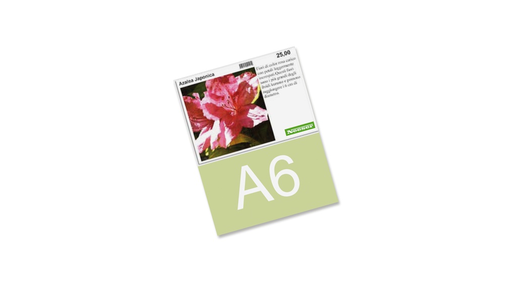Étiquettes A6 pour imprimante laser blanche, 148 x 105 mm, feuille de 4 etiquettes