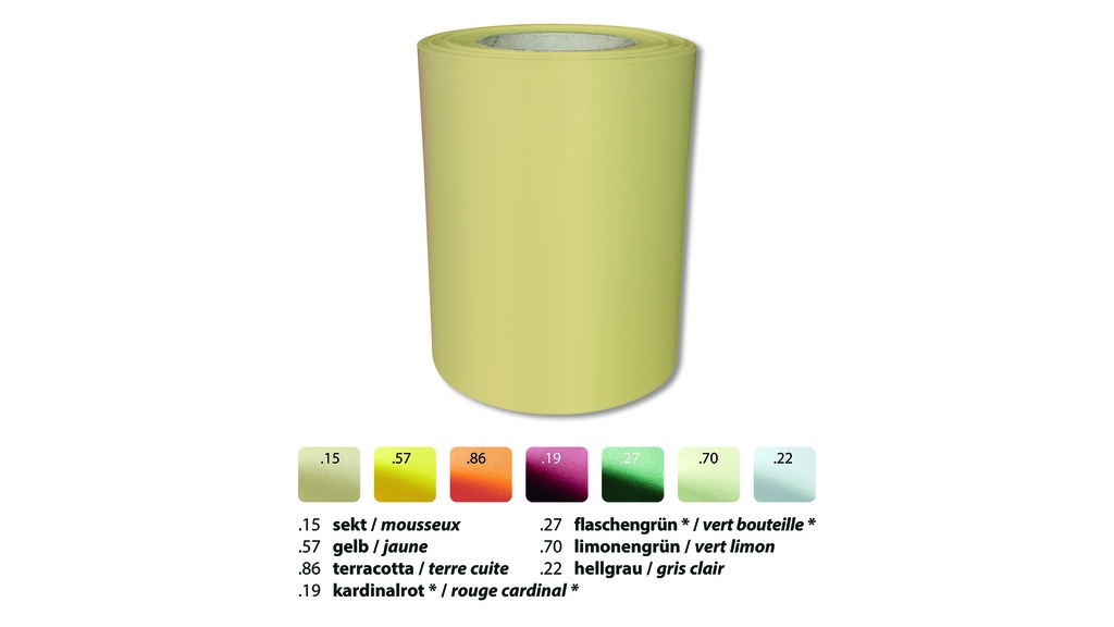 Ruban pour couronnes terre cuite, largeur 125 mm, 25 m