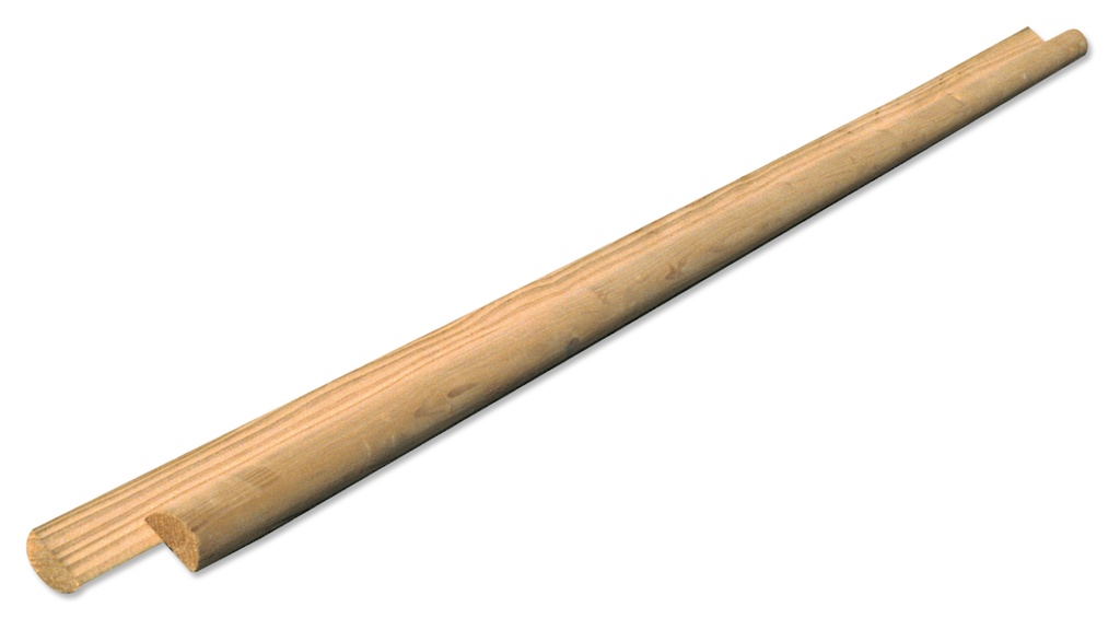Abschluss-Halbrundstäbe lose, 180 cm lang, ø 40 mm