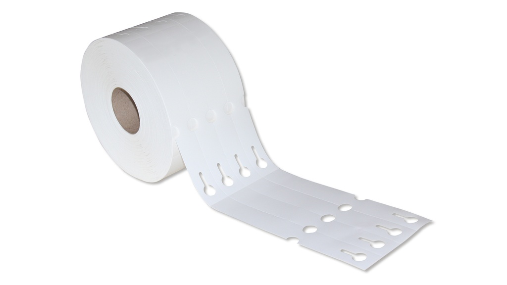 TT-Schlaufenetiketten weiss 6-bahnig 200 x 17 mm, 3'000 Stück