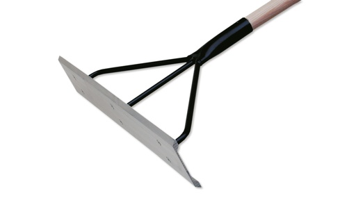 Teerkrücke kantenverstärkt, 80 cm breit, mit Stiel 170 cm