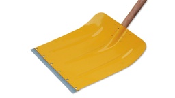 [290.515] Schneeschaufel gelb aus Leichtmetall mit Stiel, 39 cm breit