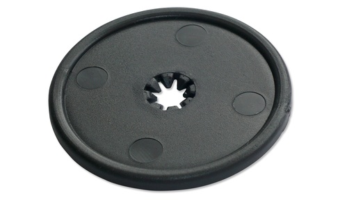 Plastikplatte einzeln, schwarz, ø 6 cm