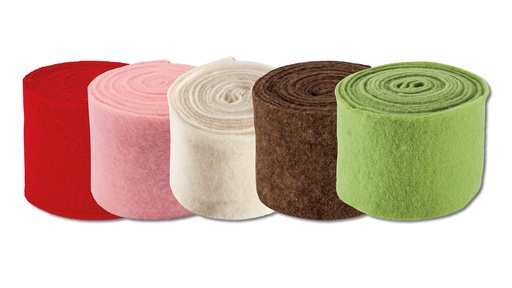 Filz rot, 15 cm breit, Rolle à 5 m