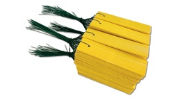 [200.250] Etiquettes en bois à suspendre, jaune, 80 x 18 mm, botte de 100 pièces 