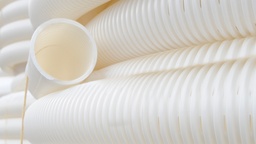 [202.750] Tube drain perforé couleur blanc, DN 80, rouleau de 50 m