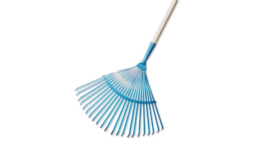 Laubbesen flach mit Stiel, 43 cm breit