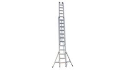 [205.150] Échelle coulisse à corde en aluminium, échelons 2 x 16, 8.63 m