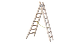 [205.020] Leiter GUBLER aus Holz, 2 x 14 Sprossen, 6.82 m