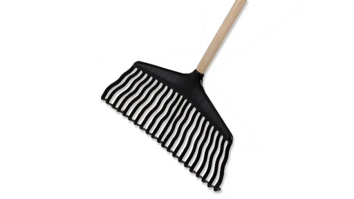 Laubbesen aus Kunststoff schwarz, 36 cm breit
