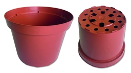 [230.100] Pots en plastique rouge brique 16 cm Ø, carton de 390 pièces