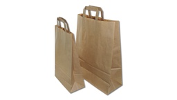 [250.900] Papiertragetaschen Kraftpapier braun/naturfarben, 22/10 x 28 cm, 50 Stück
