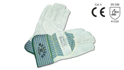[282.000.11] Gants de travail en cuir croûte de boeuf, taille 11