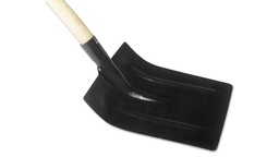 [290.500] Pelle à neige en acier noir avec manche, largeur 33 cm